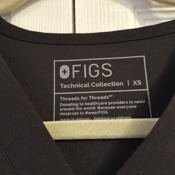 Catarina One-Pocket Scrub Тор Black size XS - Picture 6 of 9